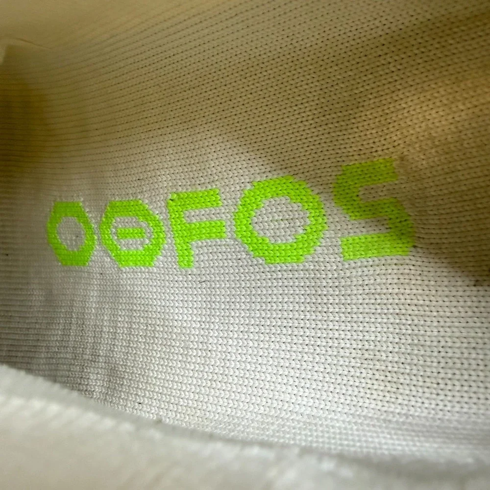 Oofos Oomy Zen Slip On Shoes Womens 8 EU 39 Chalk White Knit Recovery Sneakers